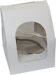 White Single Cupcake Window Box (with Inserts)